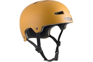 TSG Casque Evolution, Casco Bowl Skate/Roller/Trotinette/BMX/Dirt/Pumptrack/MTB/E-Bike Unisex-Adulto, Giallo, S/M (54-56 cm)