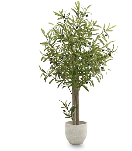 Kunstmatige olijfboom 150 cm, grote kunstplanten voor binnen met fruit