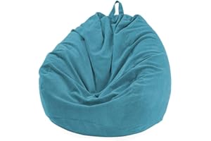 MOVKZACV Bean Bag Chair Lazy Sofa Soft Corduroy Bean Bag Cover (without Filler), Large Lazy Lounger High Back Bean Bag Chair for Adults and Kids