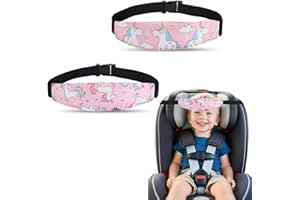 KEWUF Set di 2 cuscini per auto, cuscino per cintura di sicurezza per bambini a forma di unicorno, cintura di sicurezza regolabile per seggiolino auto, seggiolino di sicurezza per auto.