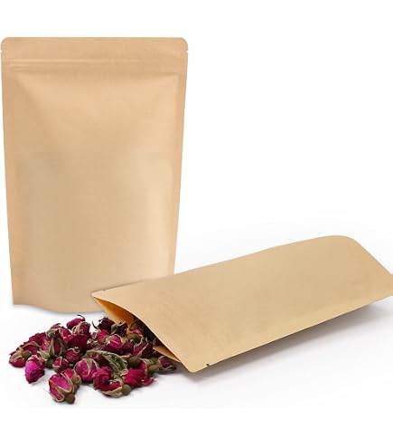 Evergreen Goods Sacs de stockage de qualité alimentaire en kraft marron