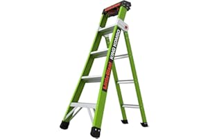 Little Giant 13580-001 Leiter, King Kombo, 152 cm Rahmen, 233 cm Verlängerung, Fiberglas, Typ 1AA, 170 kg Tragkraft, 13580-001