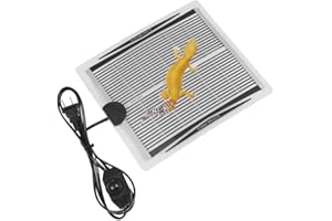 MYCreator Reptile Heating Pad, 220V 15W Rapid Heating Under Tank Heat Mat Warmer Mat Terrarium Heating Pad with Temperature Control for Turtle, Snake, Lizard, Frog, Spider, Gecko, Chameleon (15W)