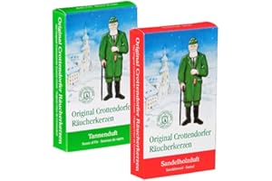 Crottendorfer Räucherkerzen Zapachy bo?onarodzeniowe, zestaw 2 sztuk, zapach jod?y + drewno sanda?owe