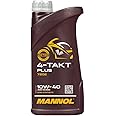 MANNOL 7202 4-TAKT PLUS SAE 10W-40 JASO MA/MA2 API SL 4T SEMI-SYNTHETIC ESTER CONTAINING ENGINE OIL FOR SCOOTERS,BIKES,OUTBOARD ENGINES,MOTOR BIKES IMPORTED FROM GERMANY (1 L) (1)