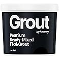 Hemway - Premium Ready-Mixed Grout & Fix Adhesive 4.5 Kg / 2.5 L - Jet Black | Fast-Drying & Water-Resistant Floor, Wall & Tile Grouting