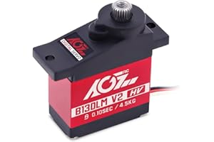 AGFRC Sub-Micro Servo Motor - Upgrade Metal Case Titanium Gear 4.5kg HV Mini Servo for 1/14 1/18 1/24 RC Cars Planes (B13DLM V2)