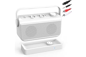 ANSTEN Sprachverstärker für Fernseher, 30m Reichweite, Fernseher Lautsprecher Tragbar mit SOS Schalter, TV Lautsprecher für Senioren und Hörgeschädigte, Keine Audioverzögerung, Plug and Play