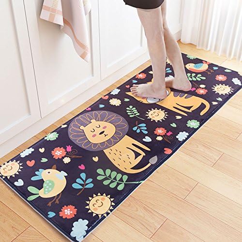 Children's bedroom, bedside carpet, soft thickening, cartoon animals, kitchen, bathroom, water absorption, anti-skid mat, foot pad,400mm×600mm