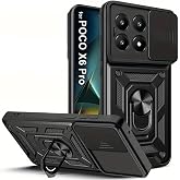 Xiaomi Poco X6 Pro İle Uyumlu Kılıf Pars Y&uuml;z&uuml;kl&uuml; Standlı Kamera Korumalı Kılıf (siyah)