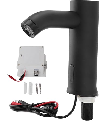 SUNERLORY Automatic Sensor Faucet for Bathroom, Non-Contact Stainless Steel, Single Lever Mixer Tap, Cold and Hot Water Tap for Kitchen Sink (128 x 48 x 175 mm