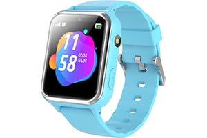 SEVGTAR Smartwatch für Kinder, Smartwatch für Kinder, Anrufe, Mode, Schule, SOS, MP3, Wecker, Uhr, Telefon, für Kinder, Geschenk 4 – 12 Jahre