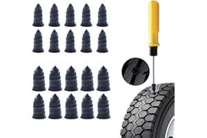 MAIXINNEW Pack of 20 Vacuum Tyre Repair Nails, Tyre Repair Rubber Nail with Screwdriver for Car, Motorcycle, Bicycle, Off-Road Vehicle