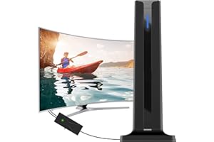 SZKALAK Antenna TV Interna - Antenna TV Interna Amplificata Potente Facile Installazione, Long Range Reception Antenna TV Portatile Support 4K 1080p VHF UHF DVB-T/DVB-T, Cavo Coassiale 5 metri