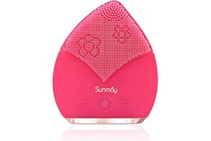 【Sunmay Leaf】SUNMAY Sonico Limpiador Facial y Masajeador, Silicona Orgánica Recargable Waterproof Masaje Facial, Anti-Aging Limpiador de piel y Deep Exfoliator para Facial Polaco y Scrub