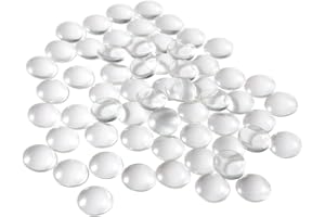 ‎HAUTOCO HAUTOCO Glass Dome Cabochons Clear Round Cabochon Tiles, Glass, No Gemstone