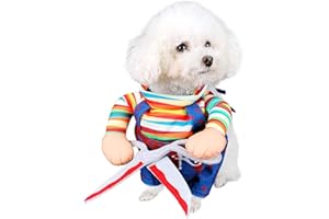 NACOCO Pies Halloween nożyczki styl lalka kostium zwierzę domowe Boże Narodzenie cosplay regulowana lalka śmieszne specjalne ubrania szczeniak impreza ubrania dla małych psów kotów (L)