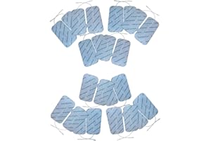 Healthcare World – Grandes électrodes autocollantes x 24 Pour Appareil d'électrothérapie TENS EMS compatible avec Medfit, Tenscare, Prorelax, Dittman, Neurotrac TENS