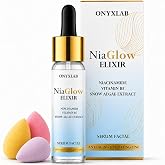 Onyxlab NiaGlow Elixir Facial Brightening Anti-Blemish Serum, 1 fl oz | Moisturizer with Niacinamide 10%, Vitamin B5, Seaweed