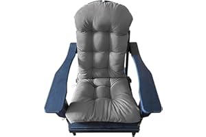 EASTUY Adirondack Garden Chair Cushion, Garden High Back Chair Cushion, Water Resistant Garden Chair Seat Pad Cushion With Adjustable Straps, Durable And Comfortable Outdoor Replacements Cushion 112X48CM