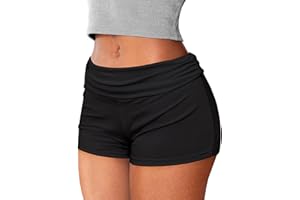 Navneet Women Foldover Booty Shorts Sexy Pyjama Bottoms Y2k Micro Shorts Loungewear Going Out Coquette Clothes
