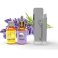 Aromazotika Natural and Premium Essential Oils (Lavender & Ylang Ylang, 2 Bottle)