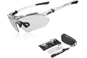ROCKBROS Cykelglasögon självtonande solglasögon kvinnor män | UV400 skydd sportglasögon för glasögonhållare, med pannband för vägcykel MTB och löpning