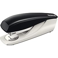 Leitz NeXXt Office Stapler Made of Metal, for 30 Sheets, Ergonomic Design with Refill Display, Includes Staples, black, 55000