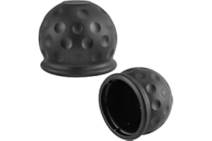 AGRISHOP 2x Tow Bar Ball Cover Black Rubber Φ50mm Trailer Hitch Ball Cover