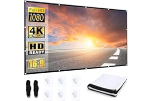 AiNinXun Telo Proiettore 120 Pollici 16:9 HD Schermo Proiettore Esterno Telo Proiettore Portatile Pieghevole Schermo Proiettore Lavabile Anti Rughe Telo Proiettore per Home Theater Cinema Campeggio