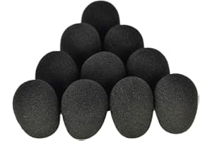 LEEINTO 10 pièces Casque Mousse Microphone Couverture pour Razer BlackShark sur Casque Micro Couverture Micro Pare-Brise Mousse