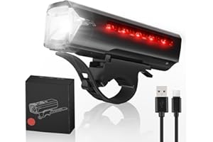 SANARIO Bike Lights Front Smart light Digital Display 2000mAh Using Time 5-20h 4 Light Modes Sensor Bike Light Rechargeable IPX5 Waterproof Bicycle Lights for Night Riding, Mountain Cycling, Road (Dark Gray)