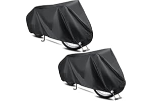SOMLAW Funda Moto Impermeable, 2 Piezas Protector Cubierta Bicicleta Exterior, Outdoor&Indoor Funda Cubre Moto Garajes, Universal para Scooter Bicicletas Motocicleta Ciclomotor Motocross - 200x70x110 cm