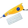 ISC Handy Electric Engraving Machine and Stencil and Vibration Type 9 Step Stoke Adjustment Useful to Engrave on Jewelry/Metal/Glass/Wood/Plastic (Standard Size, Yellow)