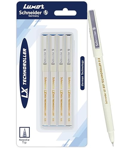 Luxor Schneider LX 801 Technoroller|Roller Ball Pen|Pack of 4