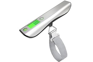 pjp electronics Digital Luggage Scale, Travel Weight Scale, Hanging Baggage Scale, Portable Suitcase Weighing Scale with Hook, 110 Lb Capacity