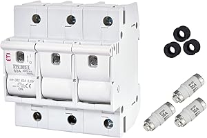 grenda-hammer® | Neozed Lasttrennschalter Set D02-3-polig Set mit Sicherungen und Passhülsen (Lasttrenner Set 3x35 Ampère)