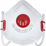 Oxyline 10x FFP2 R D wiederverwendbare Atemschutzmaske Halbmaske Staubmaske mit Ventil | Produziert in der EU | CE 1437
