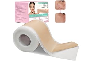 QaZanteiar Parche de Silicona Para Cicatriz, silicone scar sheets (1.6 X 59'',1.5 M), Parches Silicona CicatrizantesPara, Cirugía, Quemaduras, Queloides, Acné y más, reutilizables
