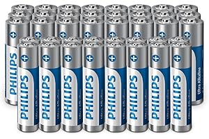 Philips Ultra Alkaline AA/AAA Batteries Combo - Versatile for All Devices, Pack of 40