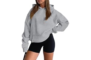 KISSMODA Women Hoodies Long Sleeve Kangaroo Pocket Pullover Trendy Basic Oversized Sweatshirts