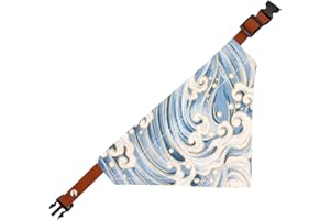 PETPHINDU Style Japonais Cat Bandana Cat Bib Puppy Bavoir Bavoirs Triangle pour Petits Chiens Chaton Collier Chat Chien Chat Écharpe Foulard Réglable pour Chien Bandana Fleurs De Cerisier