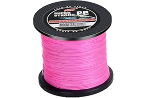 LSHEL Fil de pêche tressé 4 brins 1000 m PE super solide corde tressée pour eau douce eau salée