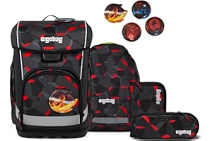 ergobag cubo Light Set ergonomischer Schulranzen, extra leicht, Set 5-teilig, 860 g