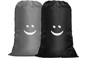 flintronic 2 Pack Extra Large Laundry Bag, 61×91cm Foldable Storage Bag, Dirty Clothes Bags, with Drawstring Closure, Durable Rip-Stop, Convenient, for Travel/Bathroom/Bedroom/Dormitory
