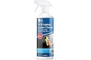 READY STEADY DEFEND TV & Laptop Screen Cleaner Spray 1L | Streak-Free Anti-Static Screen Cleaning Solution | Alcohol-Free Non-Toxic Formula | Safe for LED OLED LCD Monitors Laptops iPads iPhones Tablets