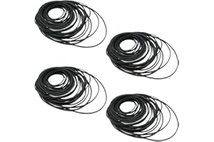 LICHUANUK Ceinture Cassette Tape Universelle, courroies carrées pour réparation d'enregistreur, baladeur, lecteur DVD, CD-ROM, Courroie pour Enregistreur, 112 pièces noires