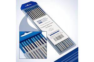 MIDWEST TUNGSTEN SERVICE TIG Welding Tungsten Electrodes 2% Lanthanated 3.2 mm x 175 mm (Blue, WL20) 10-Pack
