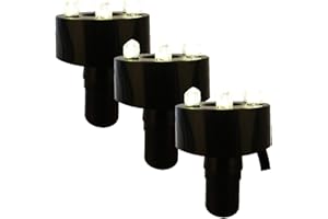 Köhko Zestaw 3 okrągłych lamp LED, w zestawie kabel przyłączeniowy 2 m do źródełka z kamienia, 29002 ciepła biel