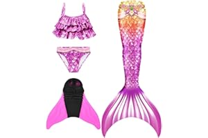 SPEEDEVE Queue de Sirène Filles Maillots de Bain avec Monopalme